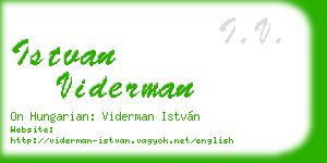 istvan viderman business card